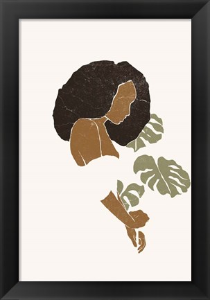 Framed Boho Monstera Leaves I Print