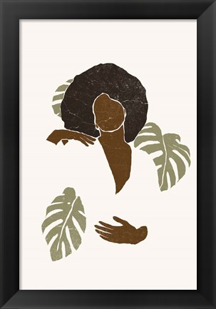 Framed Boho Monstera Leaves II Print