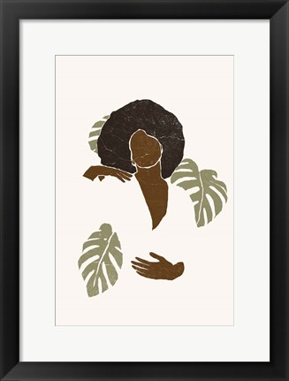 Framed Boho Monstera Leaves II Print