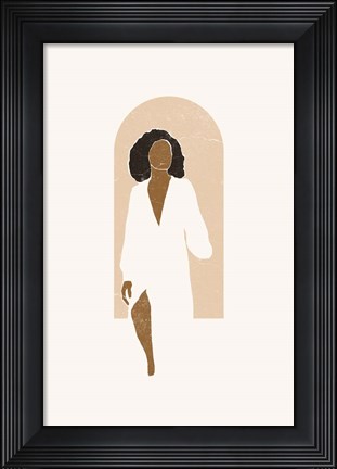 Framed Boho Pink Window I Print