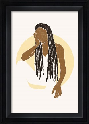 Framed Boho Sun I Print