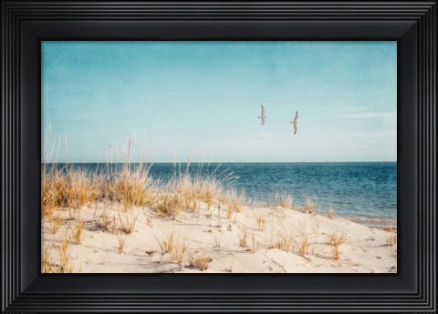 Framed Beach &amp; Gulls Print
