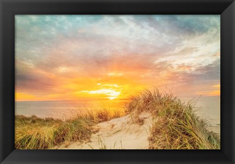 Framed Sunset over The Dunes Print
