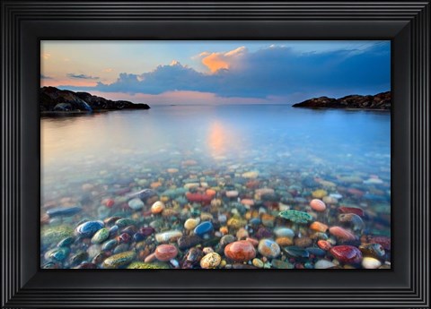 Framed Colored Rocks Print