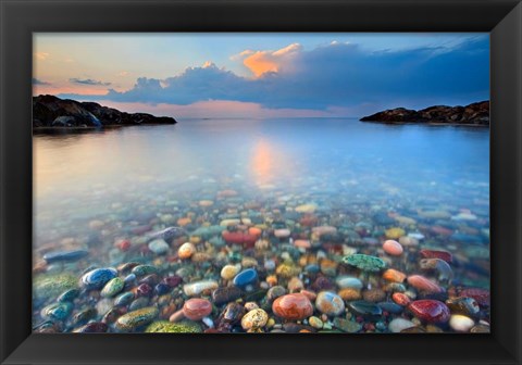 Framed Colored Rocks Print