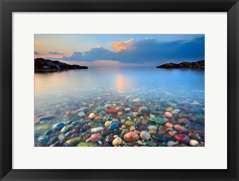 Framed Colored Rocks Print