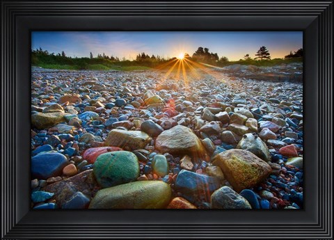Framed Schoodic Rocks Print
