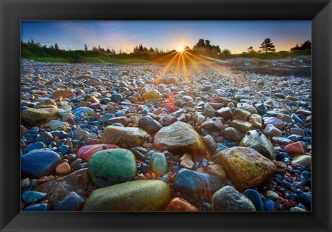 Framed Schoodic Rocks Print