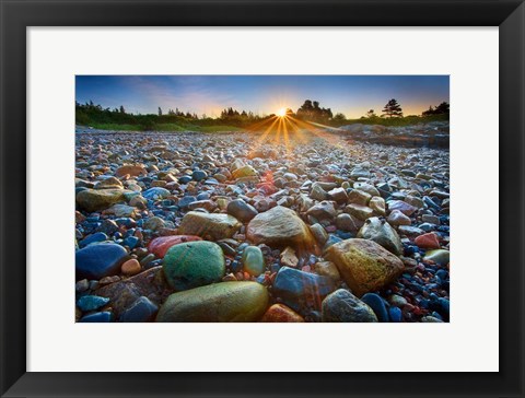 Framed Schoodic Rocks Print