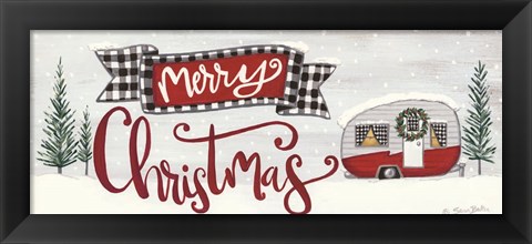 Framed Merry Christmas Camper Print