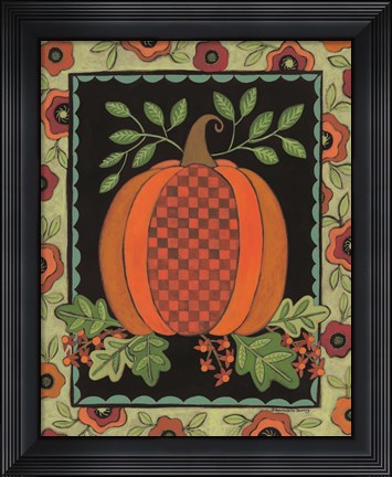 Framed Framed Patterned Pumpkin Print