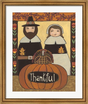 Framed Thankful Pilgrims Print