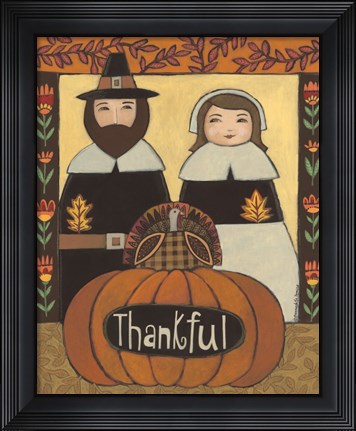 Framed Thankful Pilgrims Print