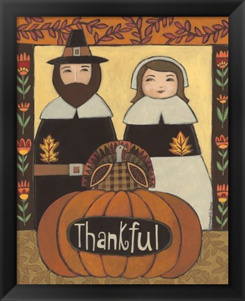 Framed Thankful Pilgrims Print