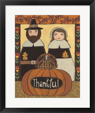 Framed Thankful Pilgrims Print