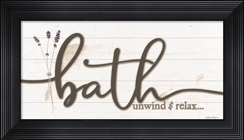 Framed Bath Unwind &amp; Relax Print