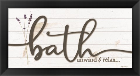 Framed Bath Unwind &amp; Relax Print