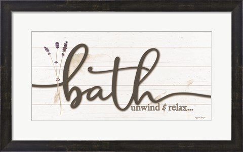 Framed Bath Unwind &amp; Relax Print