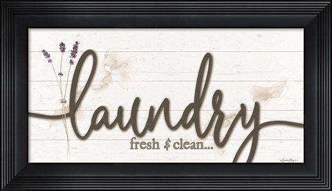 Framed Laundry Fresh &amp; Clean Print