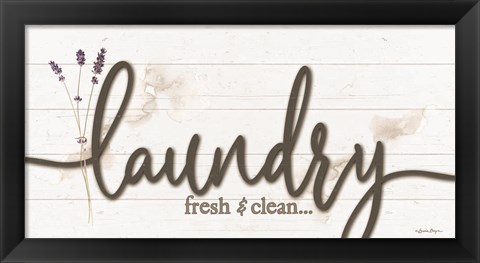 Framed Laundry Fresh &amp; Clean Print