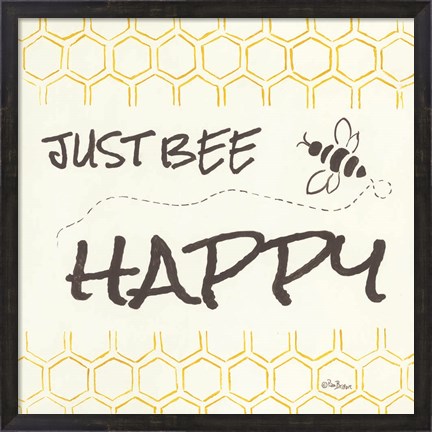 Framed Just Bee Happy Print