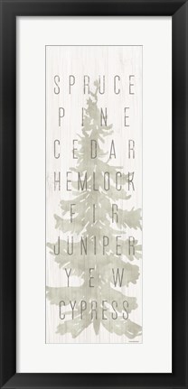 Framed Pine Types Print