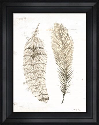 Framed Feather I Print