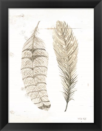 Framed Feather I Print