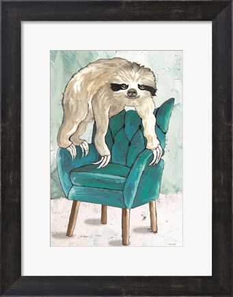 Framed Chill Sloth II Print