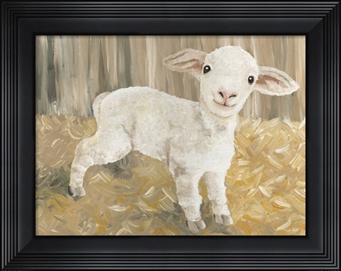 Framed Titus the Tiny Lamb Print