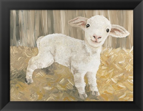 Framed Titus the Tiny Lamb Print