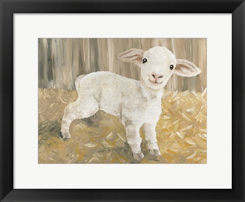 Framed Titus the Tiny Lamb Print