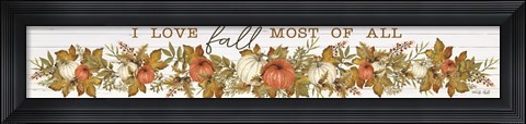 Framed I Love Fall Pumpkins Print