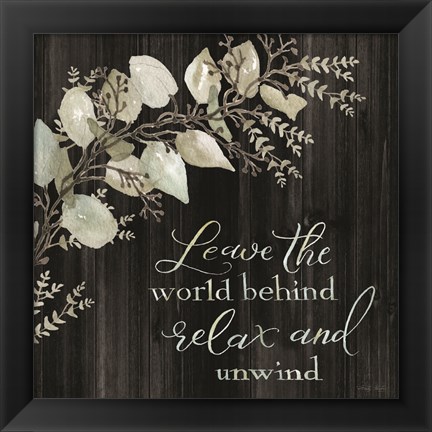 Framed Relax and Unwind Print