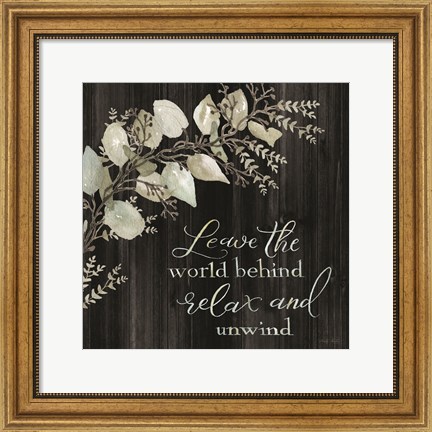 Framed Relax and Unwind Print