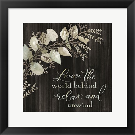 Framed Relax and Unwind Print