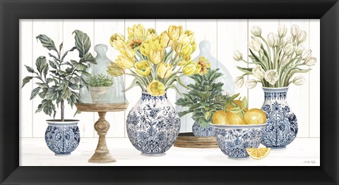 Framed Chinoiserie Lemon Set Print