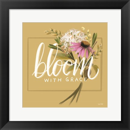 Framed Bloom with Grace Print