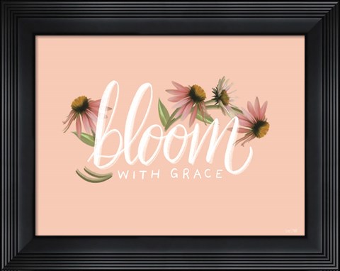 Framed Bloom with Grace Print