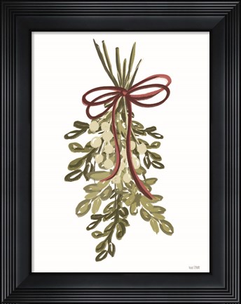Framed Painterly Mistletoe Print