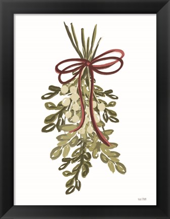 Framed Painterly Mistletoe Print