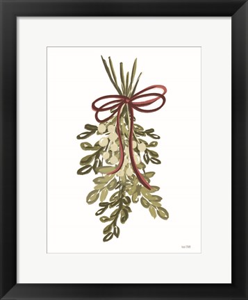 Framed Painterly Mistletoe Print