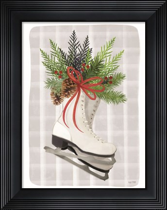 Framed Christmas Skates Print