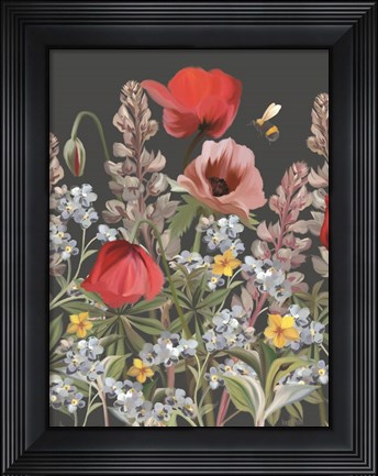 Framed Summer Garden Buzz Print