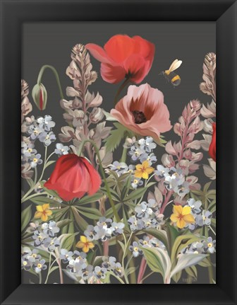 Framed Summer Garden Buzz Print