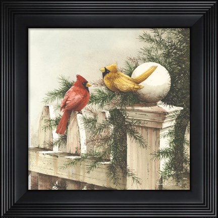 Framed Fence Sitters Print