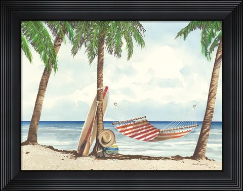 Framed Under the Palms Print