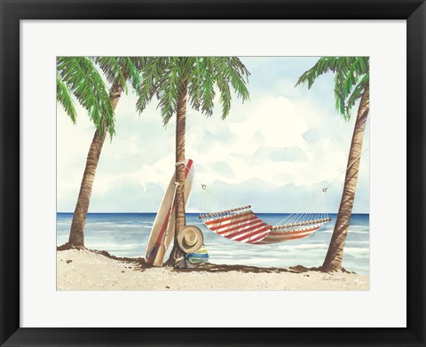 Framed Under the Palms Print