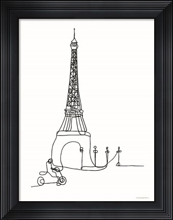 Framed Vespa Ride Print