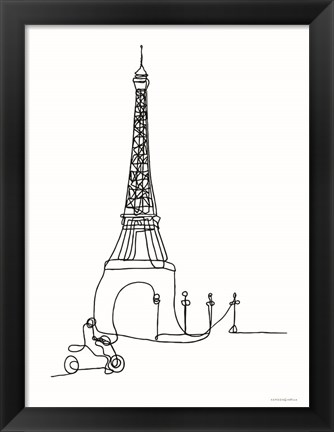 Framed Vespa Ride Print